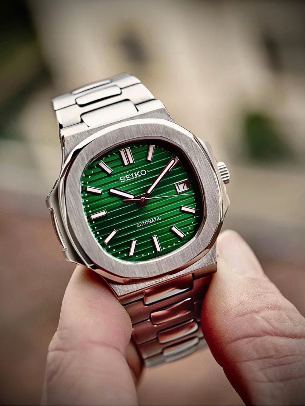Seiko Mod: Green Nautilus